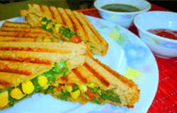 Spicy Corn and Capsicum Sandwich Recipe