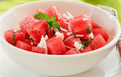 Watermelon Salad with Olives and Mint Recipe